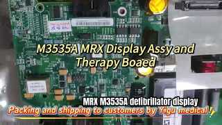 Exibição de peças do desfibrilador MRX M3535A com painel
